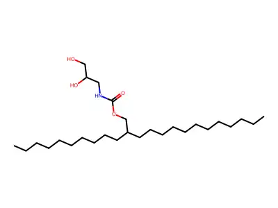 Carbamic acid, (2,3-dihydroxypropyl)-, 2-decyltetradecyl ester structure