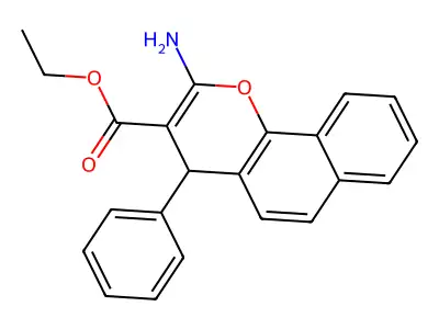 ethyl 2-amino-4-phenyl-4H-benzo[h]chromene-3-carboxylate structure