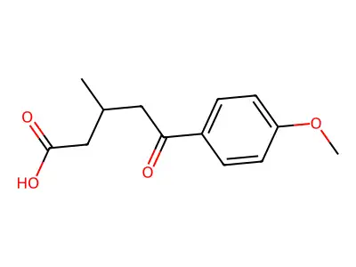 5-(4-Methoxyphenyl)-3-methyl-5-oxovaleric acid structure