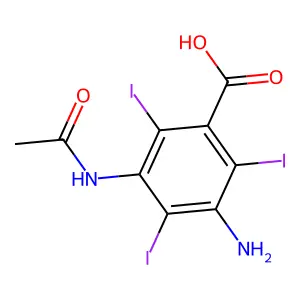 3-氨基-5-乙酰氨基-2,4,6-三碘苯甲酸 structure