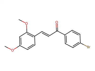 (2E)-1-(4-Bromophenyl)-3-(2,4-dimethoxyphenyl)-2-propen-1-one structure