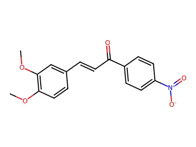 3,4-Dimethoxy-4'-nitrochalcone structure