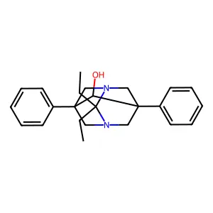 1,3-Diazaadamantan-6-ol, 2,2-diethyl-5,7-diphenyl- structure