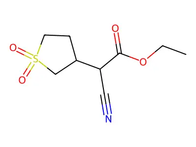 Ethyl 2-cyano-2-(1,1-dioxo-1lambda6-thiolan-3-yl)acetate structure
