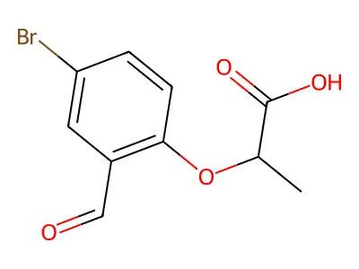 2-(4-Bromo-2-formylphenoxy)propanoic acid structure