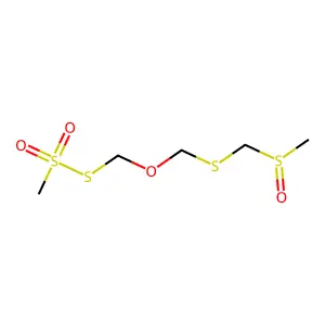 methylsulfinylmethylsulfanyl(methylsulfonylsulfanylmethoxy)methane structure
