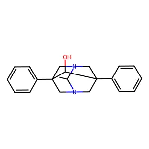 1,3-Diazaadamantan-6-ol, 5,7-diphenyl-2-methyl- structure