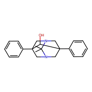 1,3-Diazaadamantan-6-ol, 2,2-dimethyl-5,7-diphenyl- structure