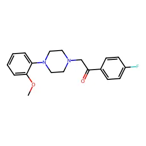 1-(4-Fluorophenyl)-2-(4-(2-methoxyphenyl)-1-piperazinyl)ethanone structure
