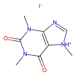 咖啡因氢碘酸盐 structure