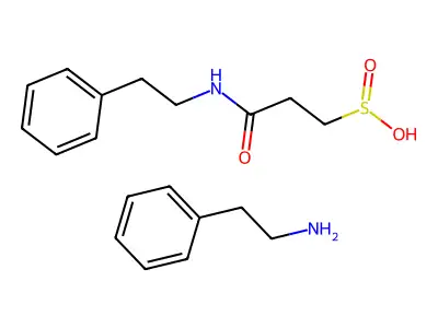 2-Phenylethylammonium salt of the 2-phenylethylamide of beta-sulfinopropionic acid structure