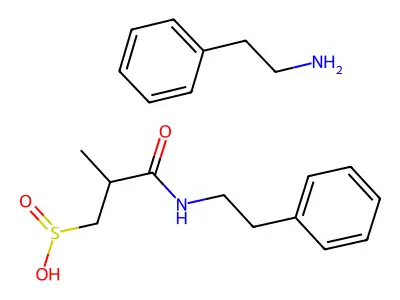 Benzeneethanamine, 2-methyl-3-oxo-3-((2-phenylethyl)amino)-1-propanesulfinate structure