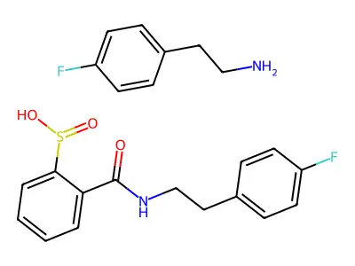 Benzeneethanamine, 4-fluoro-, 2-(((2-(4-fluorophenyl)ethyl)amino)carbonyl)benzenesulfinate structure