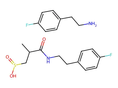 1-Propanesulfinic acid, 3-((2-(4-fluorophenyl)ethyl)amino)-2-methyl-3-oxo-, compd. with 4-fluorobenzeneethanamine structure