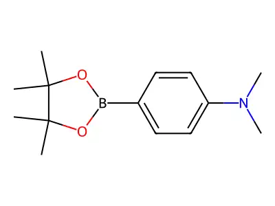 N,N-dimethyl-4-(4,4,5,5-tetramethyl-1,3,2-dioxaborolan-2-yl)aniline structure