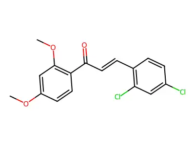 2-Propen-1-one, 3-(2,4-dichlorophenyl)-1-(2,4-dimethoxyphenyl)- structure