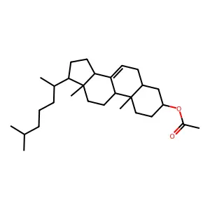 Cholest-7-en-3beta-ol, acetate structure