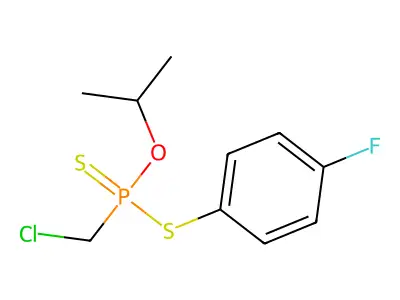 Phosphonodithioic acid, chloromethyl-, S-(p-fluorophenyl) O-isopropyl ester structure