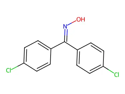 4,4'-Dichlorobenzophenone oxime structure