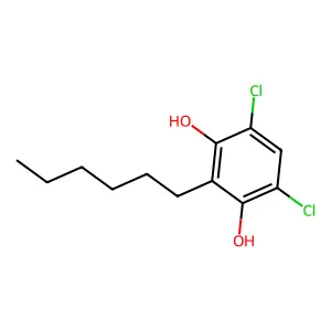 4,6-Dichloro-2-hexylresorcinol structure