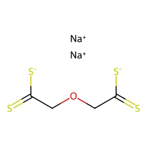 Disodium tetrathiodiglycolate structure