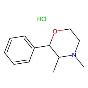 3,4-Dimethyl-2-phenylmorpholine--hydrogen chloride (1/1) structure