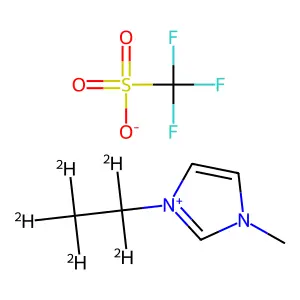 1-Ethyl-3-methylimidazolium trifluoromethanesulfonate structure
