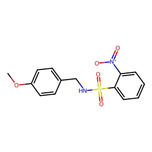 Benzenesulfonamide, N-[(4-methoxyphenyl)methyl]-2-nitro- structure