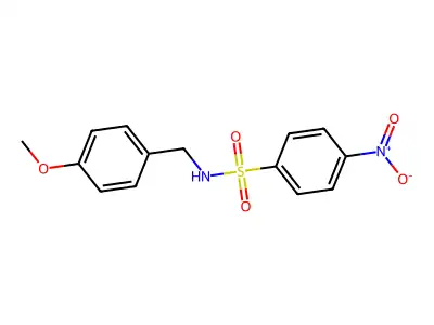 N-((4-Methoxyphenyl)methyl)-4-nitrobenzenesulfonamide structure