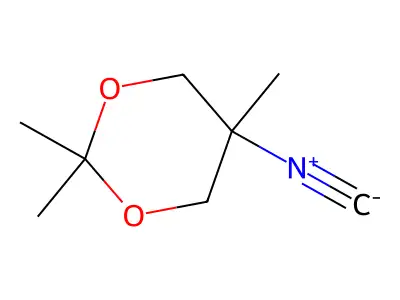 5-Isocyano-2,2,5-trimethyl-1,3-dioxane structure