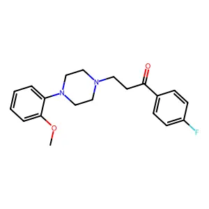 Propiophenone, 4'-fluoro-3-(4-(o-methoxyphenyl)-1-piperazinyl)- structure