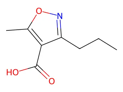 5-methyl-3-propyl-1,2-oxazole-4-carboxylic Acid structure