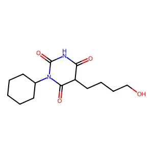 Barbituric acid, 1-cyclohexyl-5-(4-hydroxybutyl)- structure