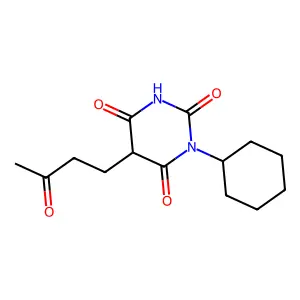 Barbituric acid, 1-cyclohexyl-5-(3-oxobutyl)- structure