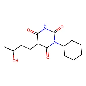 3-Cyclohexyl-6-hydroxy-5-(3-hydroxybutyl)pyrimidine-2,4(3H,5H)-dione structure