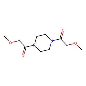 Piperazine, 1,4-bis(methoxyacetyl)- structure