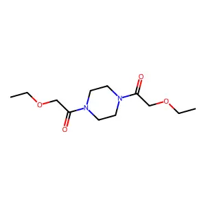 Piperazine, 1,4-bis(ethoxyacetyl)- structure