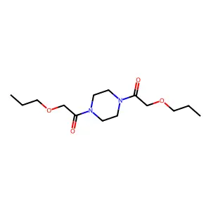 Piperazine, 1,4-bis(propoxyacetyl)- structure