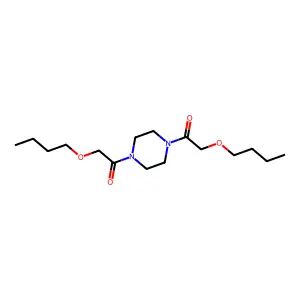 Piperazine, 1,4-bis(butoxyacetyl)- structure