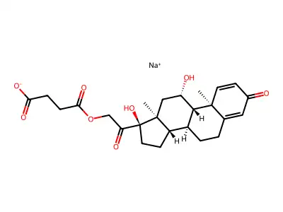 Prednisolone 21-hemisuccinate structure