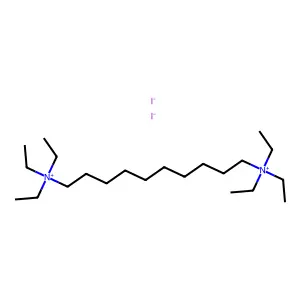十亚甲基双(三乙基铵)二碘化物 structure