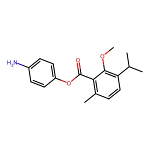 p-Cymene-2-carboxylic acid, 3-methoxy-, p-aminophenyl ester structure