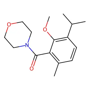 Morpholine, 4-(3-isopropyl-6-methyl-o-anisoyl)- structure
