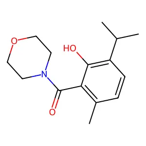 Morpholine, 4-(3-isopropyl-2,6-cresotoyl)- structure