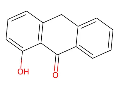 1-Hydroxy-9-anthrone structure