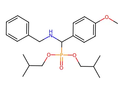 N-benzyl-1-[bis(2-methylpropoxy)phosphoryl]-1-(4-methoxyphenyl)methanamine structure