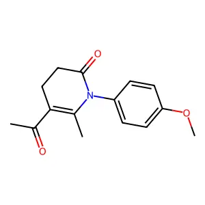 5-acetyl-1-(4-methoxyphenyl)-6-methyl-3,4-dihydro-2(1H)-pyridinone structure