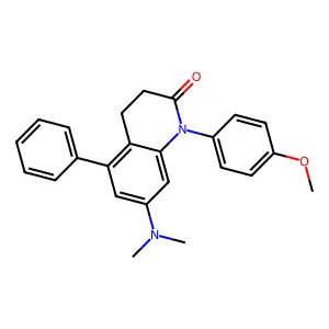 7-(dimethylamino)-1-(4-methoxyphenyl)-5-phenyl-3,4-dihydro-2(1H)-quinolinone structure