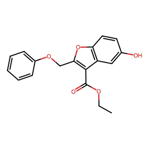 Ethyl 5-hydroxy-2-(phenoxymethyl)-1-benzofuran-3-carboxylate structure