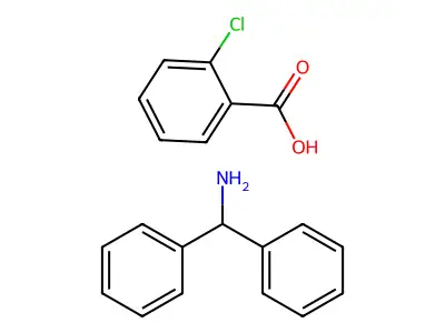 Benzenemethanamine, alpha-phenyl-, 2-chlorobenzoate structure